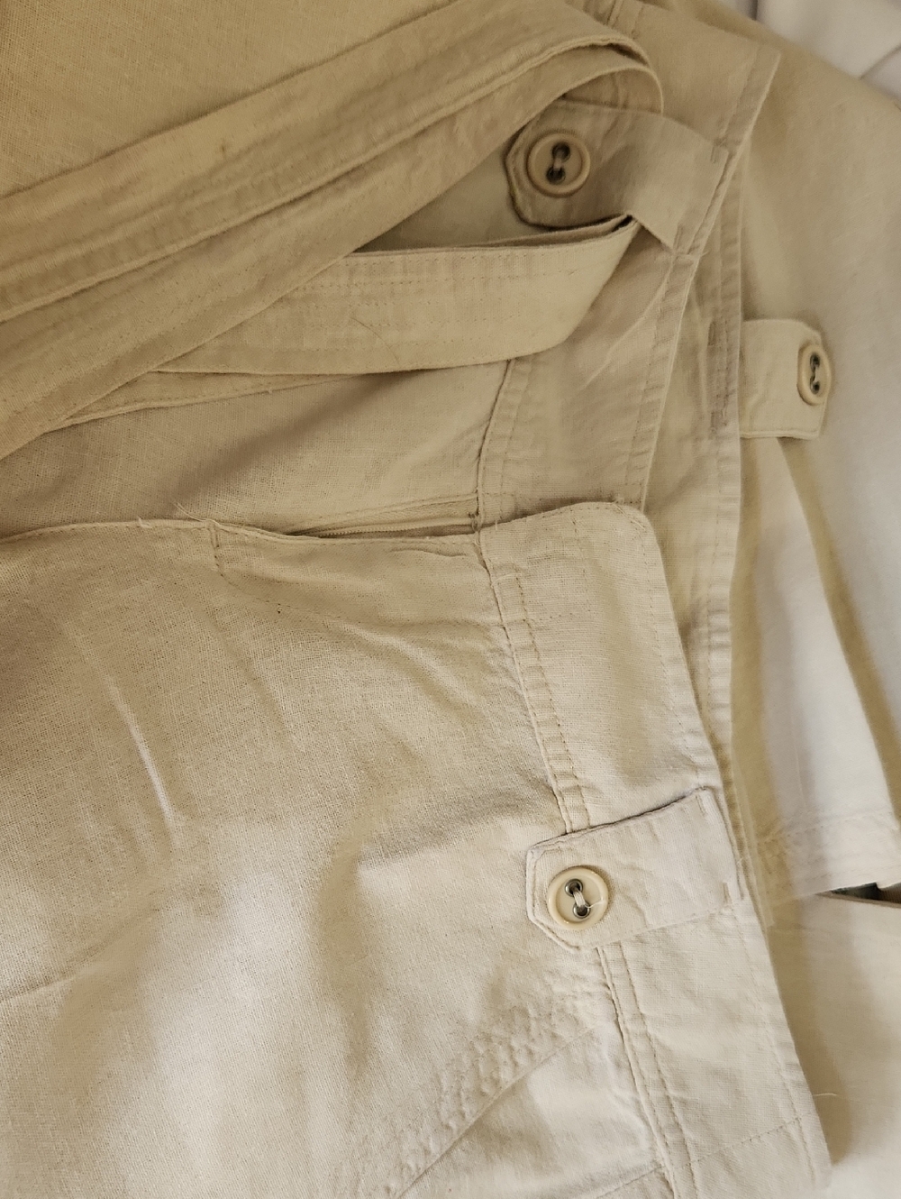 Body Central Cream Linen Pants